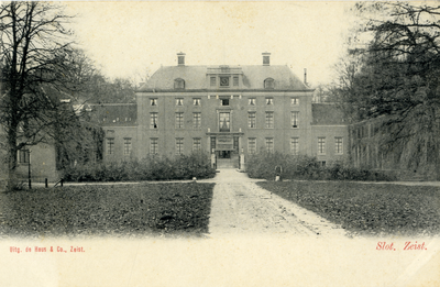 15902 Gezicht op de voorgevel van Slot Zeist te Zeist uit het noordoosten.